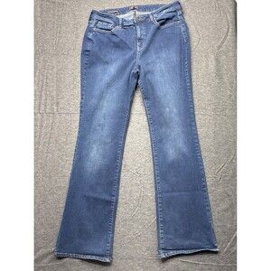 NYDJ Barbara Bootcut Jeans Womens 12 Dark Wash Denim Lift Tuck Stretch Casual